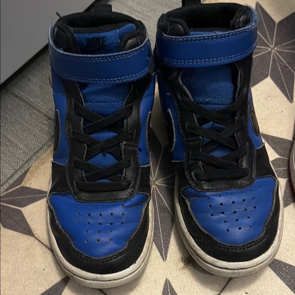 Nike Kids Blue and Black High-Top Sneakers